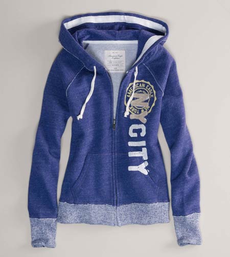 アメリカンイーグル/American Eagle/レディース/パーカー：AE NYC Fleece Hoodie - Purple Heather