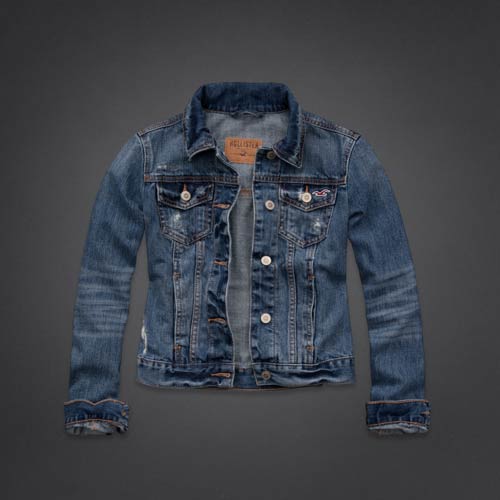 ホリスター/Hollister/レディース/デニムジャケット：River Jetties Denim Jacket - Destroyed  Medium Wash