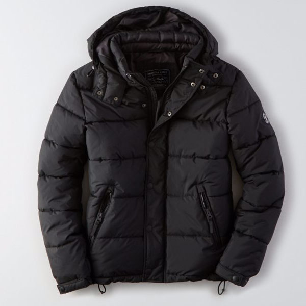 アメリカンイーグル American Eagle メンズ アウター ジャケット：AEO Puffer Jacket - Black