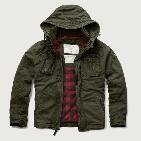 アバクロ Abercrombie＆Fitch アバクロンビー＆フィッチ ミリタリージャケット アウター：A&F Premium Mountain  Jacket - Olive≪送料無料≫