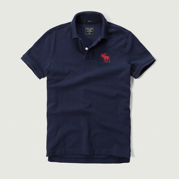 アバクロ Abercrombie＆Fitch アバクロンビー＆フィッチ ポロシャツ：BIG Icon Polo - Navy