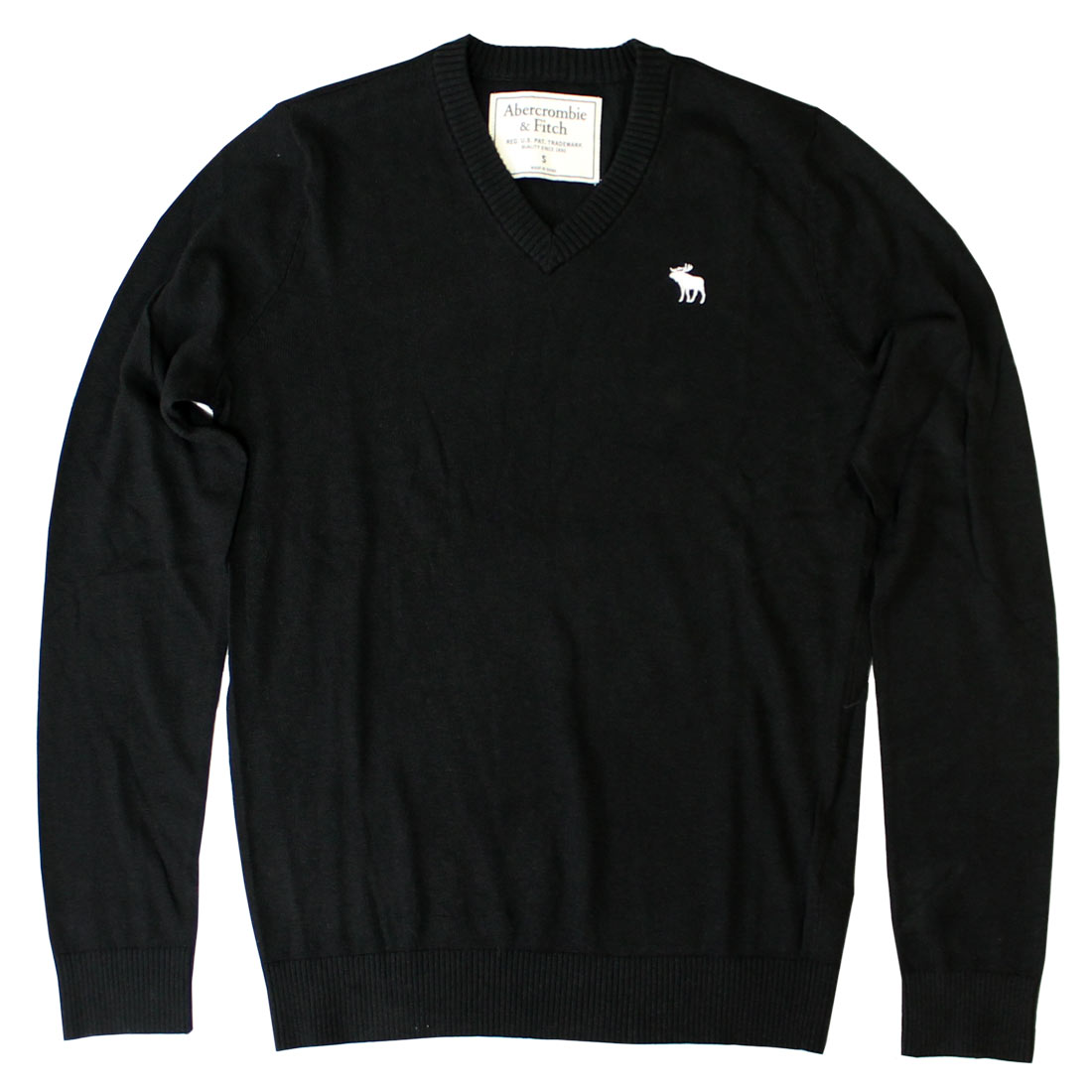 アバクロ Abercrombie Fitch アバクロンビー フィッチ Vネックセーター Icon V Neck Sweater Black Us限定モデル アバクロ Abercrombie Fitch アバクロンビー フィッチ Vネックセーター Icon V Neck Sweater Black Us限定モデル