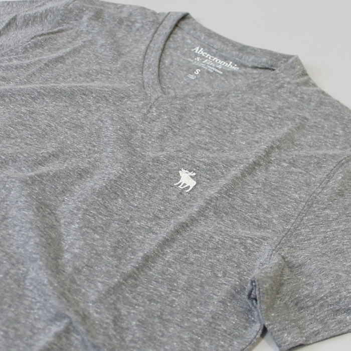 アバクロ Abercrombie Fitch アバクロンビー フィッチ Tシャツ Vネックtシャツ V Neck Icon Tee Grey