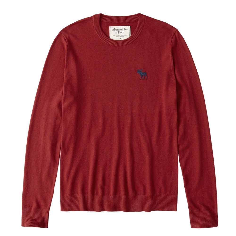アバクロ Abercrombie Fitch アバクロンビー フィッチ ビックアイコン クルーネックセーター Exploded Icon Crew Sweater Red Us限定モデル アバクロ Abercrombie Fitch アバクロンビー フィッチ ビックアイコン クルーネックセーター Exploded Icon Crew Sweater Red Us限定モデル