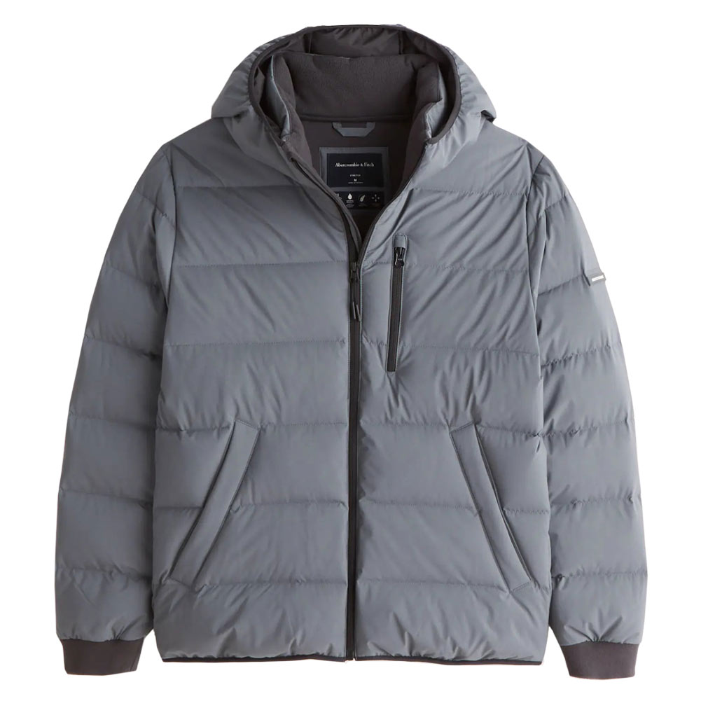 アバクロ Abercrombie＆Fitch アバクロンビー＆フィッチ ライトウェイト フーデッドダウンジャケット Down Lightweight  Hooded Puffer ブルー