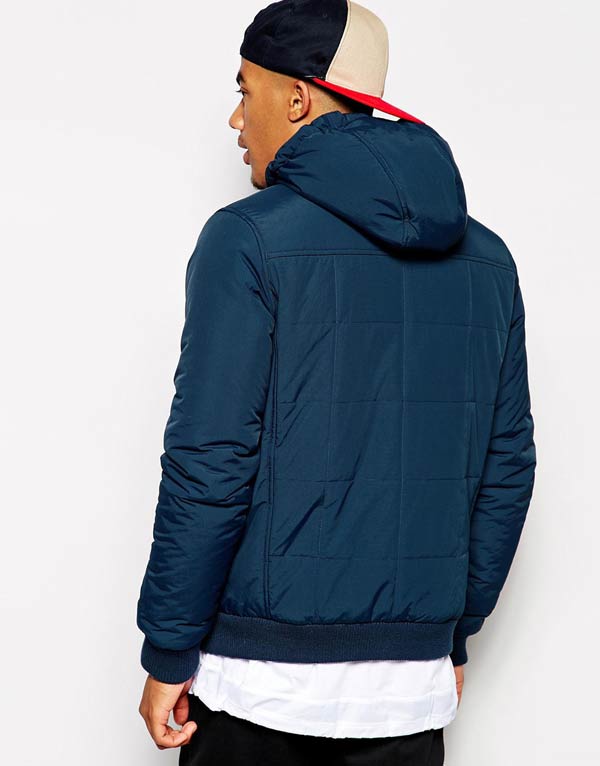 エイソス ASOS メンズ ジャケット：ASOS Quilted Jacket - Navy