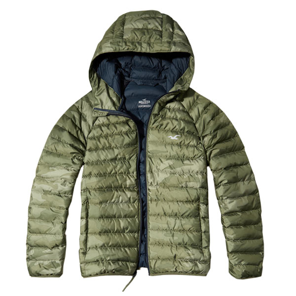 hollister lightweight down puffer jacket